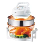SPT 1300W White Countertop Convection Oven with Built-in Timer and Extender Ring thumbnail 3