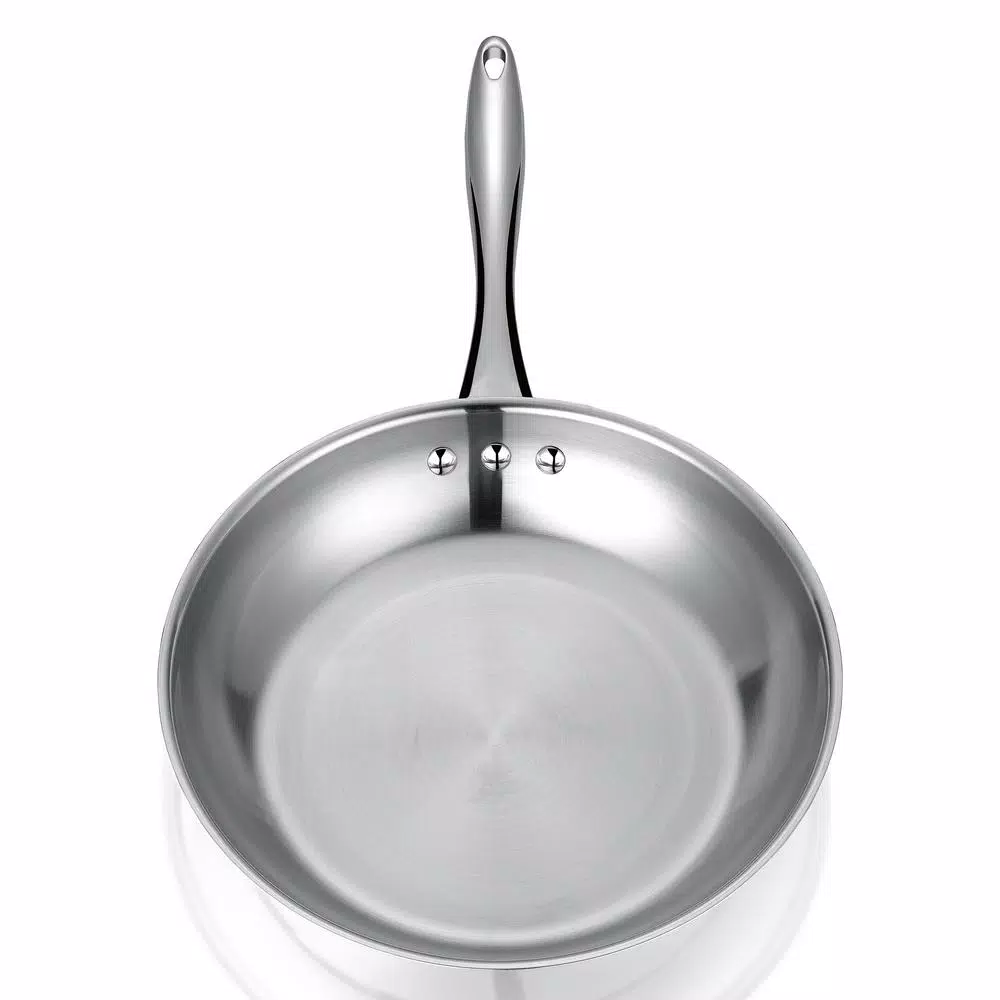 Ozeri Earth Restaurant Edition 12 in. 3-Ply Stainless Steel Frying Pan