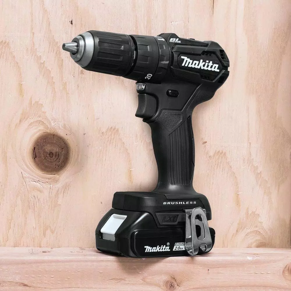 Makita 18V LXT Sub-Compact Brushless 1/2 in. Hammer Driver-Drill Kit with 2x 2.0Ah Batteries and Charger