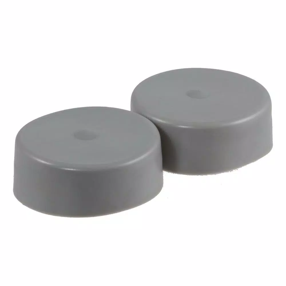 CURT 2.44" Bearing Protector Dust Covers, Gray Plastic (2-Pack)