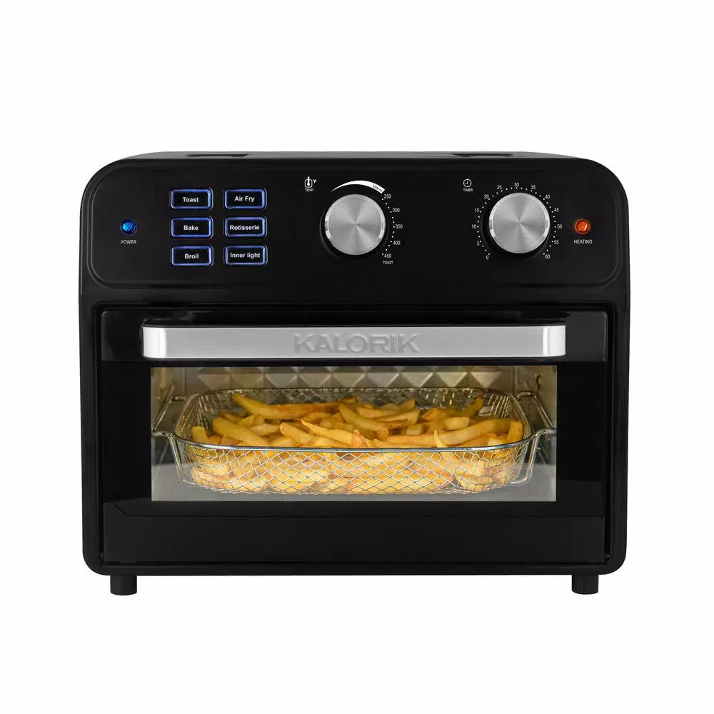 KALORIK 22 Qt. Digital Air Fryer Toaster Oven with Rotisserie - Black