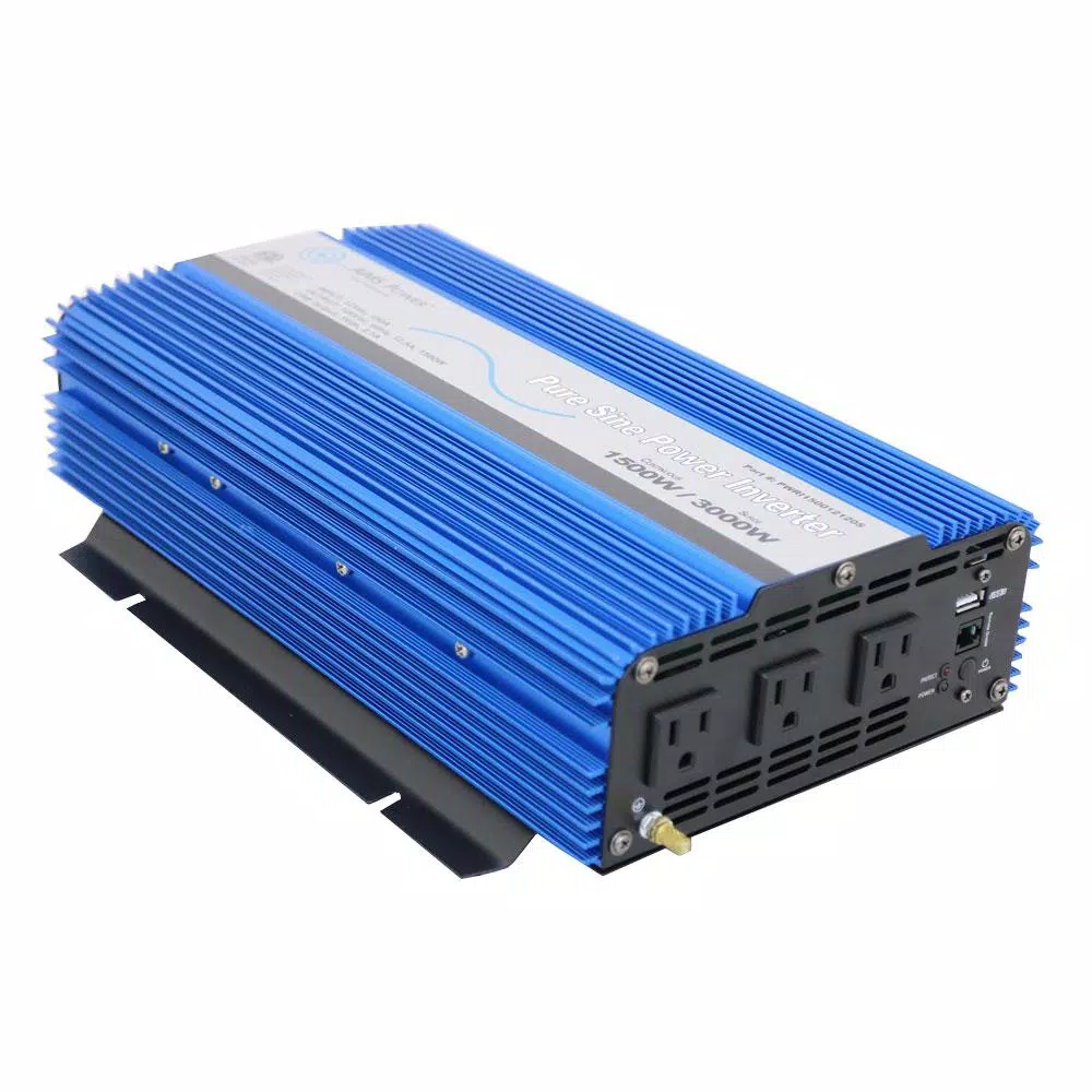 AIMS Power 1500W Pure Sine Wave Inverter, 48V DC to 120V AC, 3000W Surge