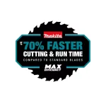 Makita 10 in. 60T Carbide-Tipped Max Efficiency Miter Saw Blade thumbnail 3