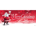 My Door Decor Santa's Merry Christmas Garage Door Decor Mural - 7 ft. x 16 ft. Vinyl Holiday Decoration thumbnail 1