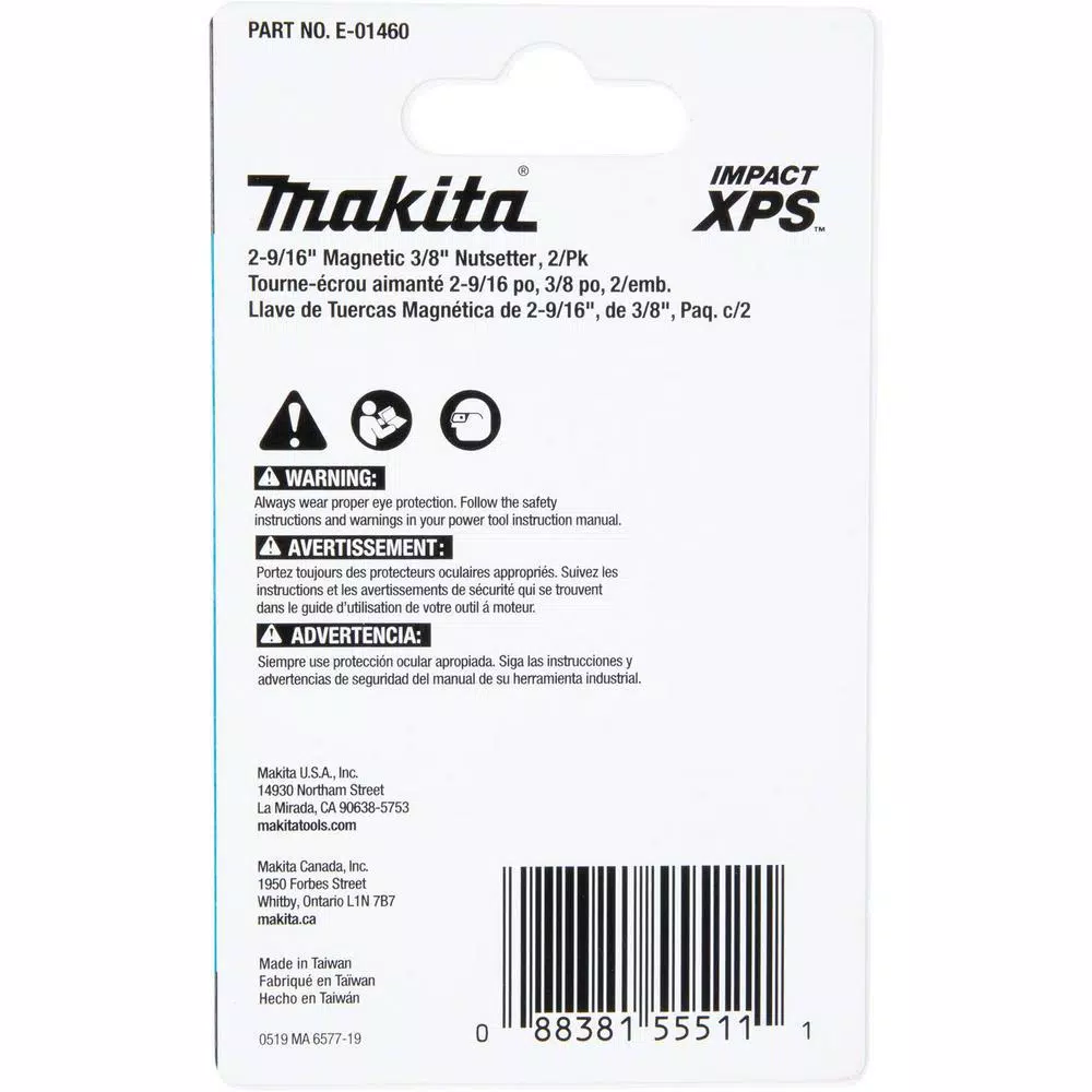 Makita IMPACT XPS 3/8 in. Magnetic Nutsetter, 3/8 in. Hex Shank (2-Pack)