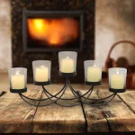 Stonebriar Collection Stonebriar Black Metal 5-Votive Candle Holder Centerpiece thumbnail 6