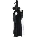 Haunted Hill Farm 7.5 ft. Animated Phantom Witch with Multi-Color LED Crystal Ball Halloween Prop thumbnail 1