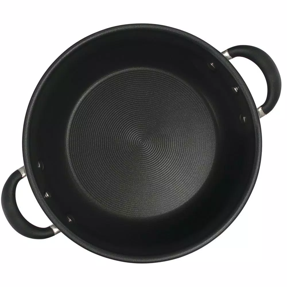 Circulon Momentum 4-Quart Stainless Steel Nonstick Casserole with Locking Straining Glass Lid