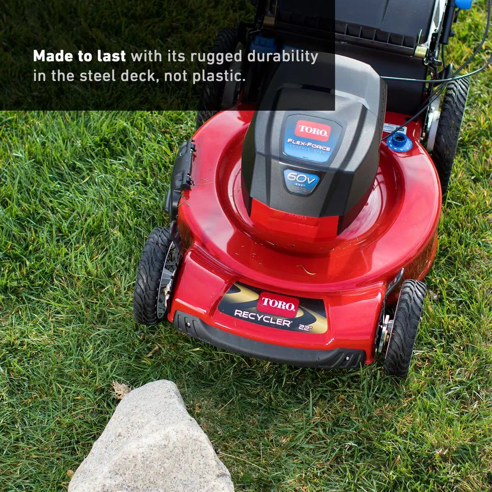Toro 22 in. Recycler 60V Max Cordless Battery Push Lawn Mower - Tool Only