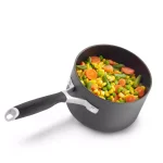 Calphalon Contemporary 1.5 Qt. Hard-Anodized Aluminum Nonstick Shallow Saucepan with Glass Lid, Black thumbnail 2