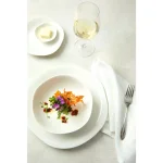 Oneida Lancaster Garden 6 oz. White Porcelain Creamers, Set of 36 thumbnail 3