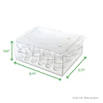 Mind Reader Clear Stackable 1-Dozen Egg Container Storage Drawer, Reusable BPA-Free Plastic thumbnail 6