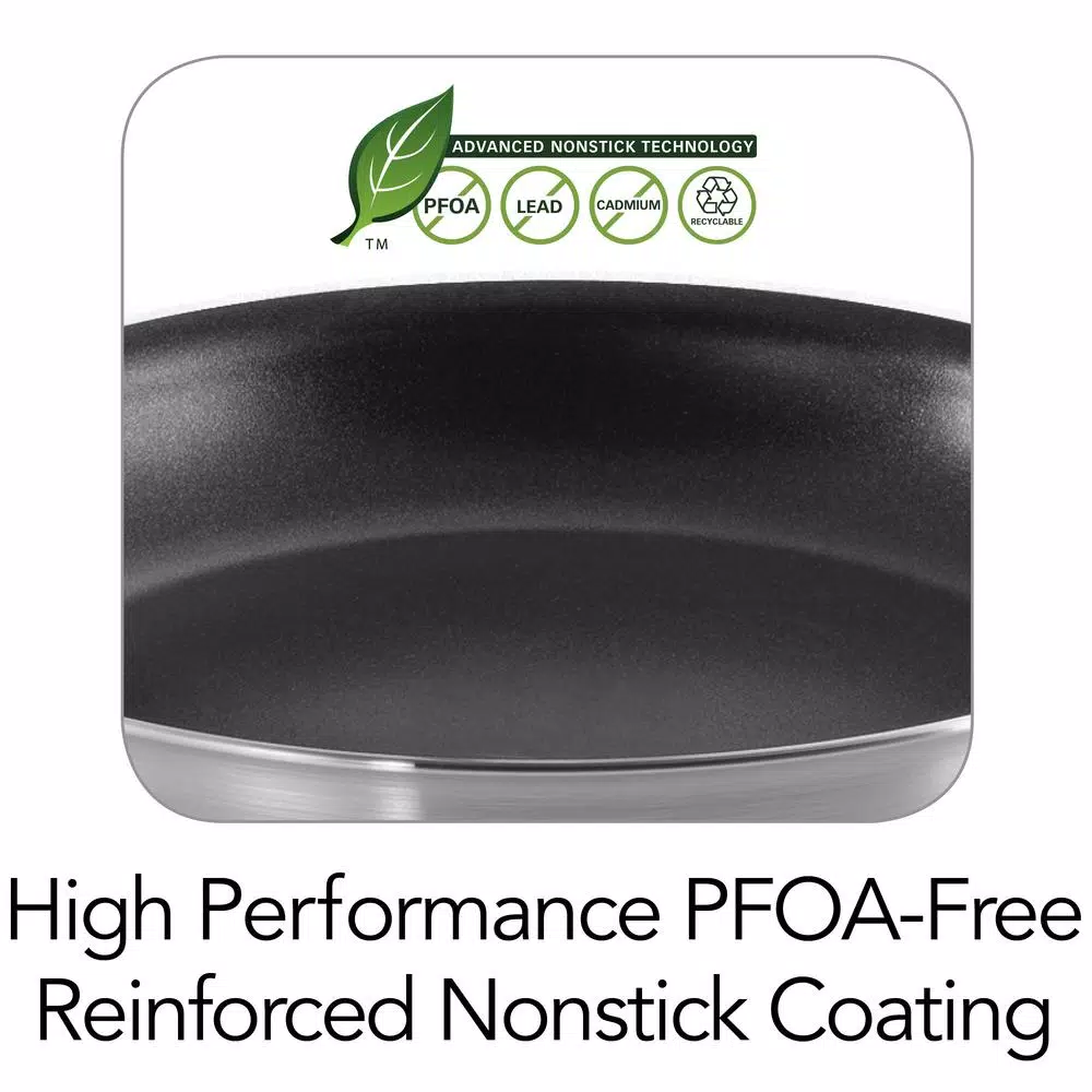 Tramontina Professional Fusion 12 in. Aluminum Nonstick Frying Pan, Satin Silver