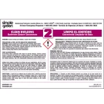 Simple Green Clean Building Bathroom Cleaner Secondary Labels, Bilingual, 10-Pack thumbnail 1