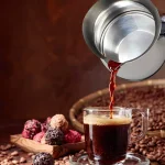 LavoHome 2-in-1 Stainless Steel Turkish Coffee Maker and Milk Warmer Kettle, Travel Size with Folding Handle thumbnail 3