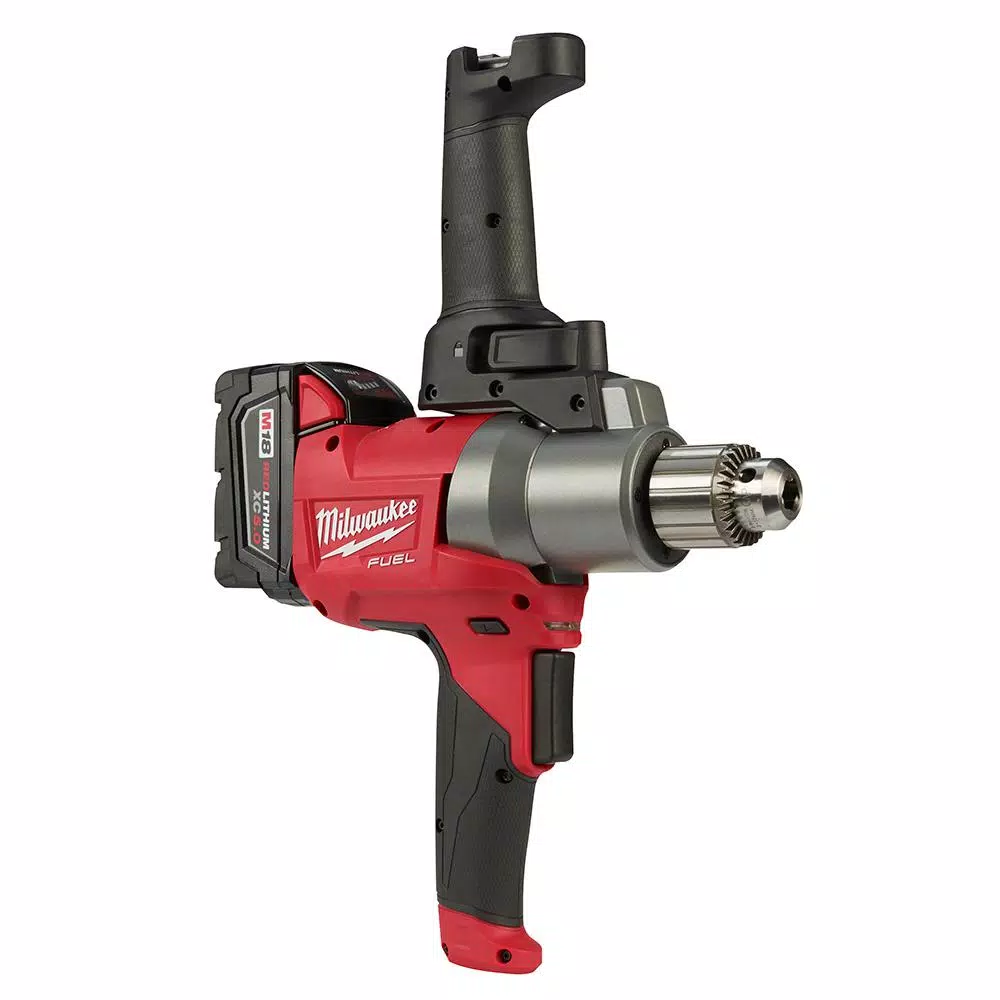 Milwaukee M18 FUEL 1/2 in. Cordless Mud Mixer Kit with (2) 5.0 Ah Batteries, Charger & Tool Bag
