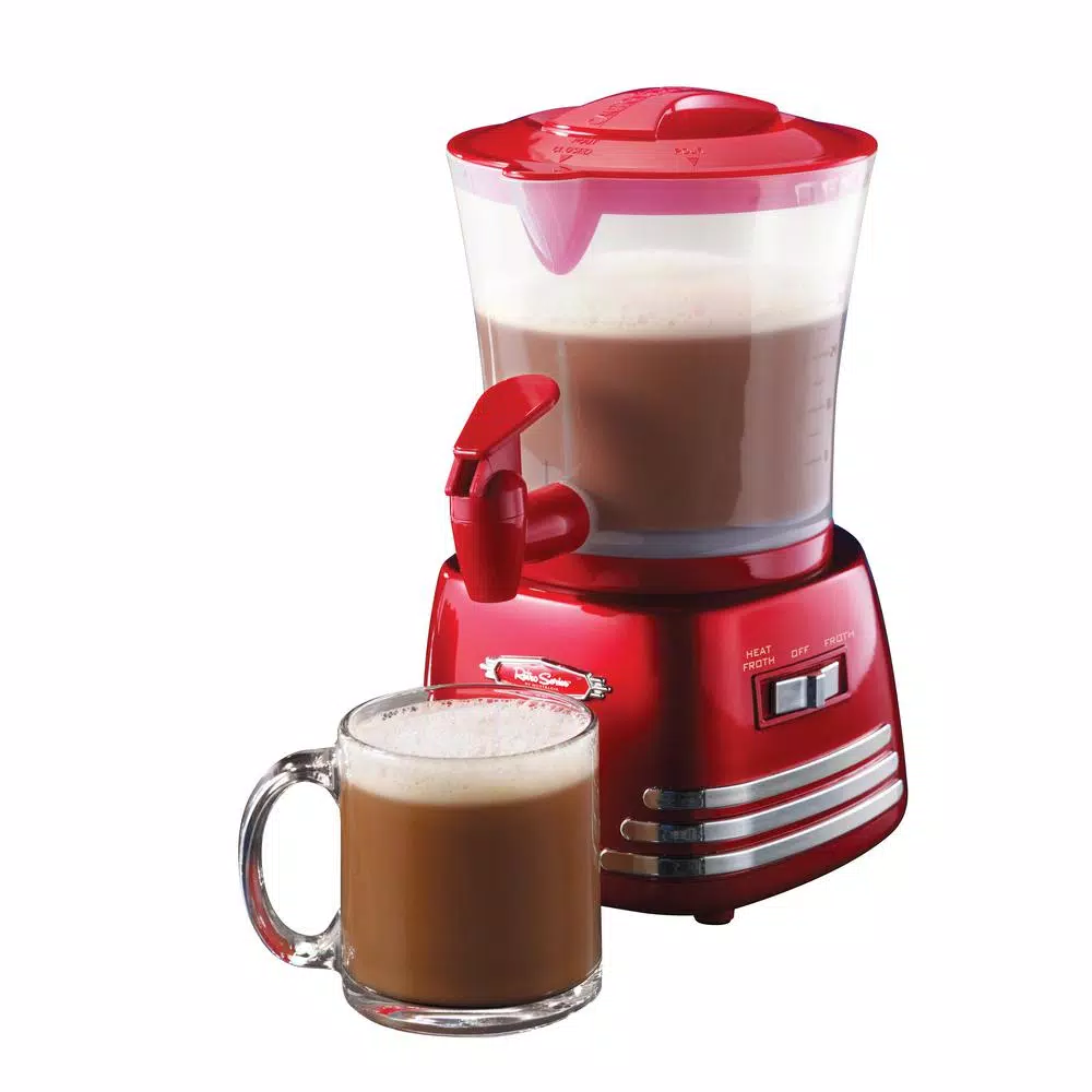 Nostalgia HCM700RETRORED Retro Series 600W Hot Chocolate Maker, Red