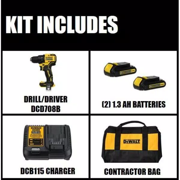 DEWALT ATOMIC 20V MAX Brushless 1/2 in. Drill/Driver and Impact Driver Combo Kit