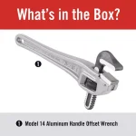 RIDGID 14 in. Model 14 Aluminum Offset Pipe Wrench thumbnail 2