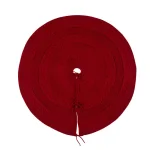 Glitzhome 52 in. Red Knitted Acrylic Christmas Tree Skirt thumbnail 1