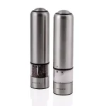 Ovente Electric Salt and Pepper Grinder Set, Stainless Steel with Ceramic Blades, Battery Operated thumbnail 1