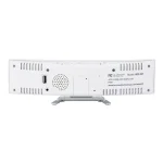 La Crosse Technology White Curved Digital Alarm Clock with Mirrored LED Display, Temperature, Humidity, and USB Charging Port thumbnail 5