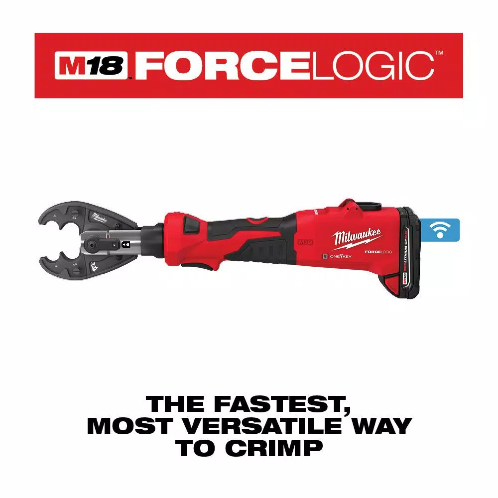 Milwaukee M18 FORCE LOGIC 6-Ton Cordless Utility Crimping Kit with O-D3 Jaw