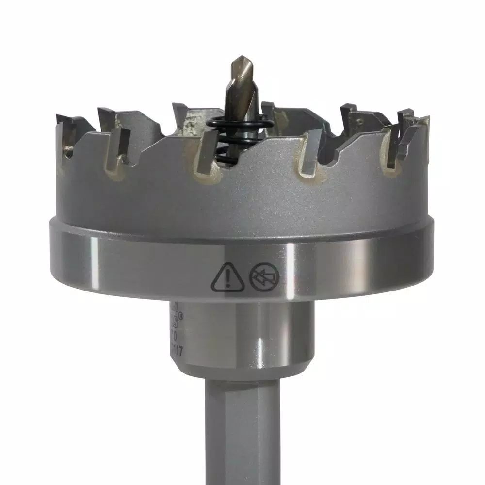 Klein Tools 2-1/2 in. Carbide Hole Cutter with Arbor, Multi-Purpose Hole Saw for Stainless Steel and Metal