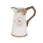 FITZ and FLOYD Forest Frost 90 oz. Earthenware Pitcher with Winter Foliage and Deer Decals thumbnail 1