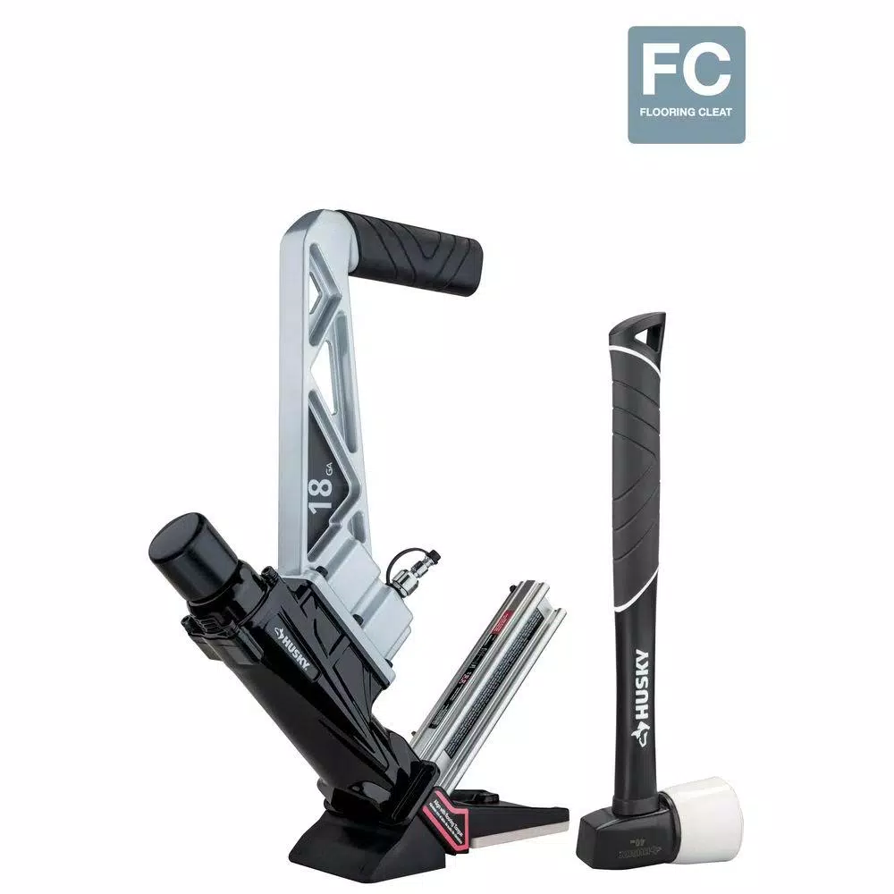 Husky HD18GLCN Pneumatic 18-Gauge 1-3/4 in. L-Cleat Flooring Nailer