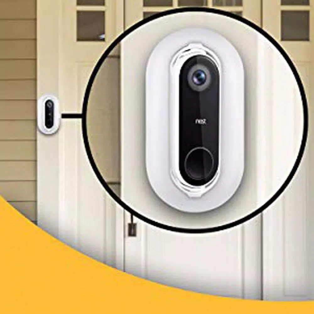 Wasserstein Weather and UV-Resistant Wall Plate and Adjustable Angle Mount Bundle for Nest Hello Video Doorbell