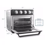 Maximatic Elite Gourmet Deluxe 25L Air Fryer Oven, 1640W Multi-Function Convection Oven with Rotisserie thumbnail 3