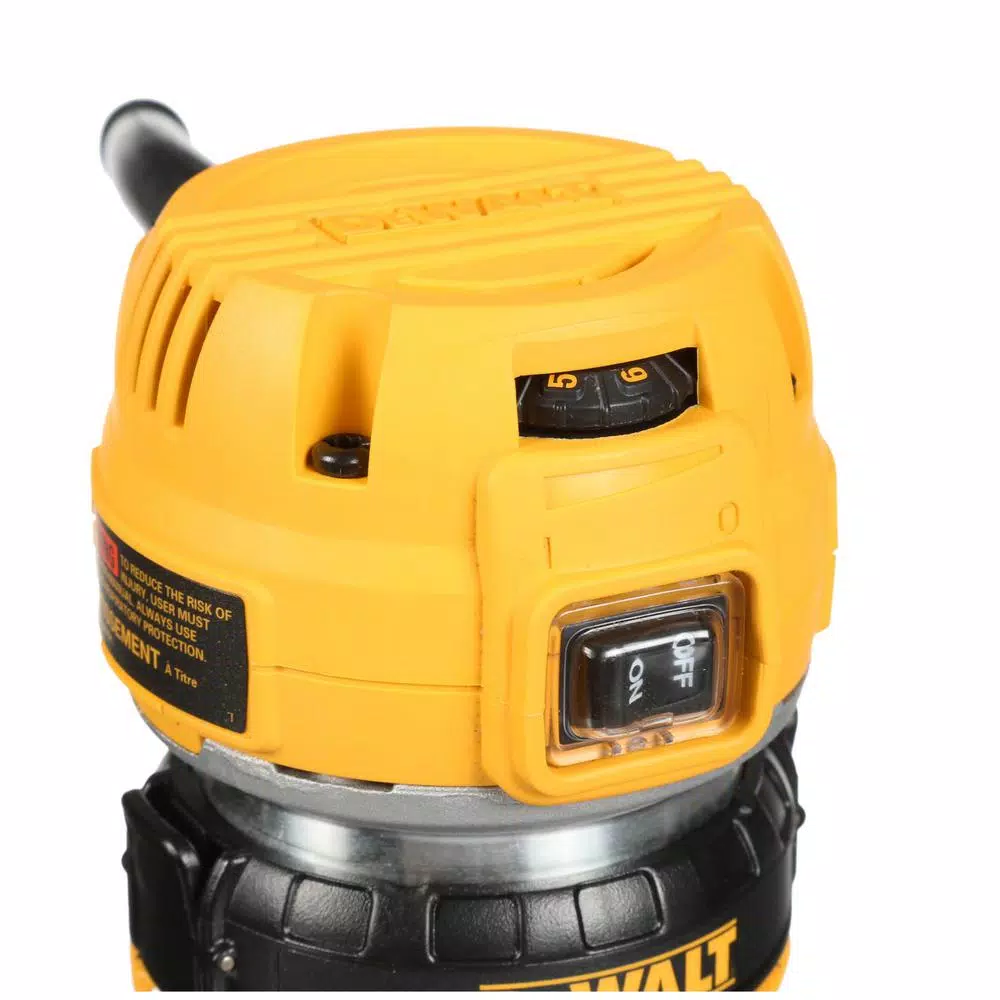DEWALT 1.25 HP 7 Amp Variable Speed Compact Corded Router with Dual LEDs