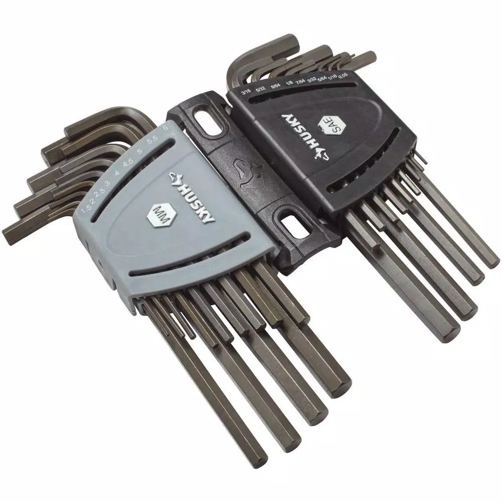 Husky 43-Piece Hex and Torx Key Set with Color-Coded Caddies