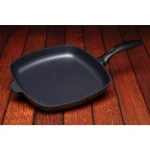 Swiss Diamond Classic Series 12 in. Cast Aluminum Nonstick Square Grill Pan, Gray thumbnail 3