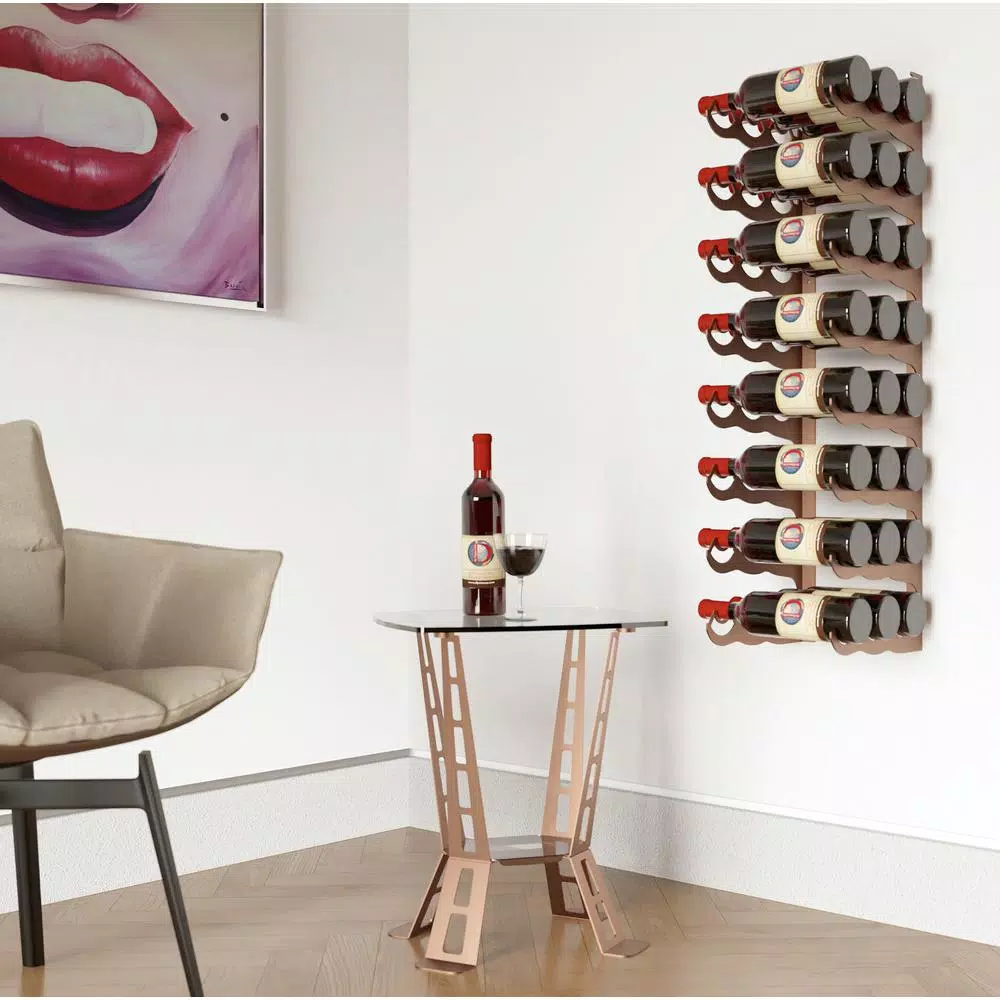 DI PRIMA USA Eagle Edition 24-Bottle Wall Mounted Triple Row Wine Rack