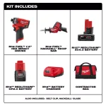 Milwaukee M12 FUEL 12V Lithium-Ion Brushless Hackzall and Impact Driver 2-Tool Combo Kit thumbnail 2