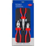 KNIPEX 3-Piece Combination Long Nose and Diagonal Cutter Plier Set thumbnail 1
