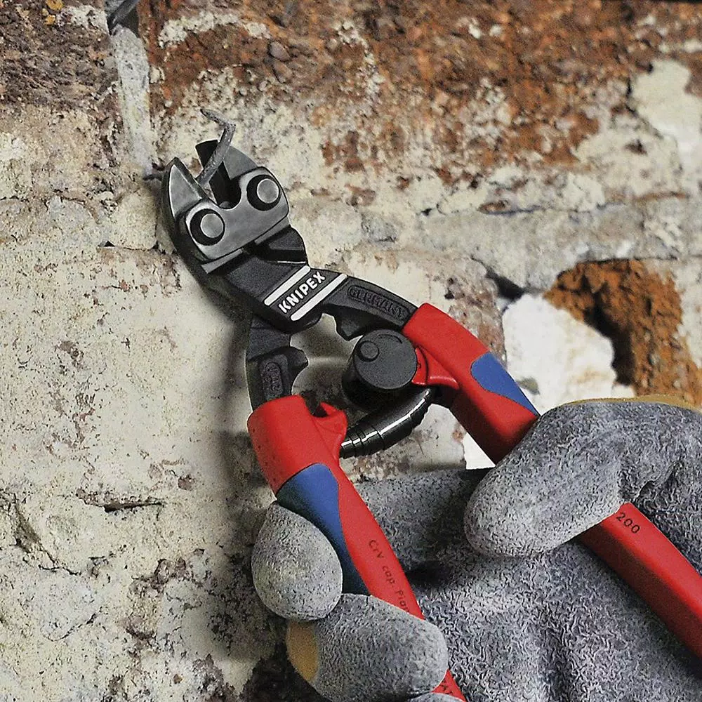 KNIPEX 8 in. Angled CoBolt Mini Bolt Cutters with Comfort Grips