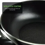 Ovente 13-Inch Non-Stick Electric Skillet with Tempered Glass Lid and Adjustable Temperature Control, Black thumbnail 6