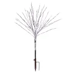 Alpine Corporation 39 in. Silver Metallic Foil Tree Yard Stake with 140 Red LED Lights thumbnail 1