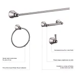 Design House Kassel 4-Piece Bathroom Hardware Accessory Kit, Satin Nickel thumbnail 8