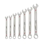 Milwaukee 7-Piece SAE Combination Wrench Set with Max Bite Open-End Grip thumbnail 1