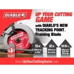 Diablo 7-1/4 in. 24-Teeth Tracking Point Framing Circular Saw Blade thumbnail 3