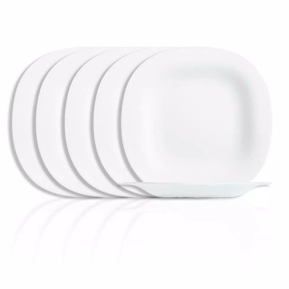 Luminarc Carine White 10.5" Dinner Plates, 6-Pack Opal Glass