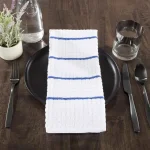 Lavish Home 8-Piece Waffle Weave Cotton Kitchen Towel Set, Multi-Color Striped and Solid thumbnail 5
