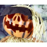 Haunted Hill Farm 6 ft. Animatronic Moaning Jack-O-Lantern Scarecrow Halloween Prop thumbnail 9