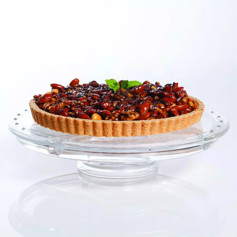 Gibson Home Great Foundations 2-Piece Glass Cake Stand with Dome