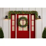 Home Accents Holiday 32 in. Norwood Fir Artificial Wreath with 50 Multi-Color LED Lights thumbnail 3