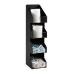Unbranded Black 4-Section Vertical Countertop Lid and Condiment Organizer thumbnail 2